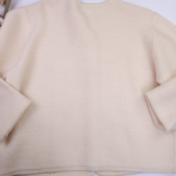 Pendleton Cream Wool Sweater Blazer Sz L - Picture 8 of 8